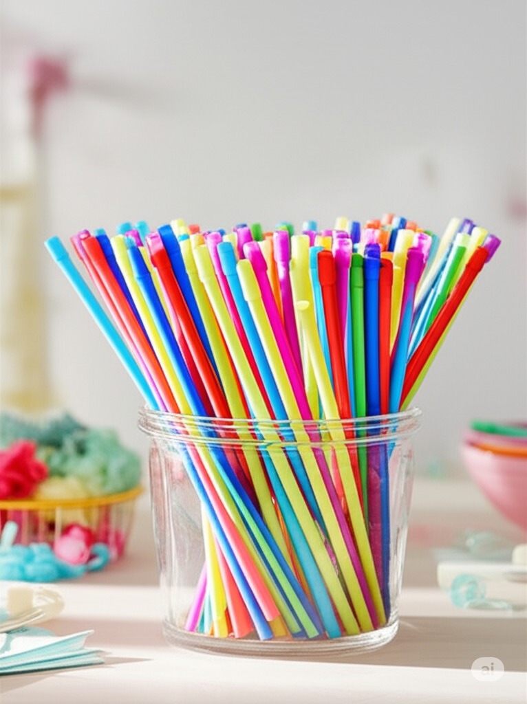 Custom logos on reusable straws