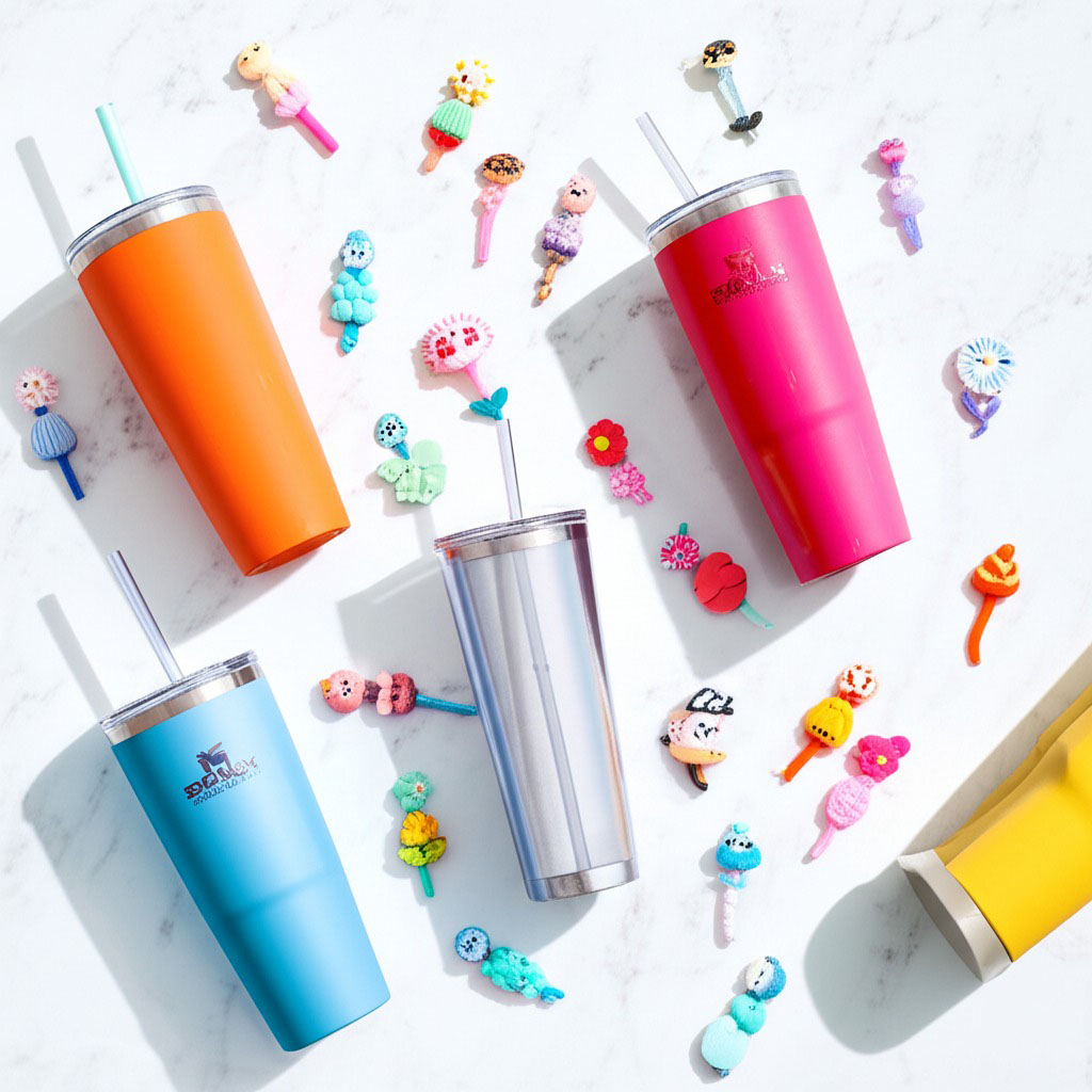 Where to Buy Cute Custom Straw Toppers for Tumblers?