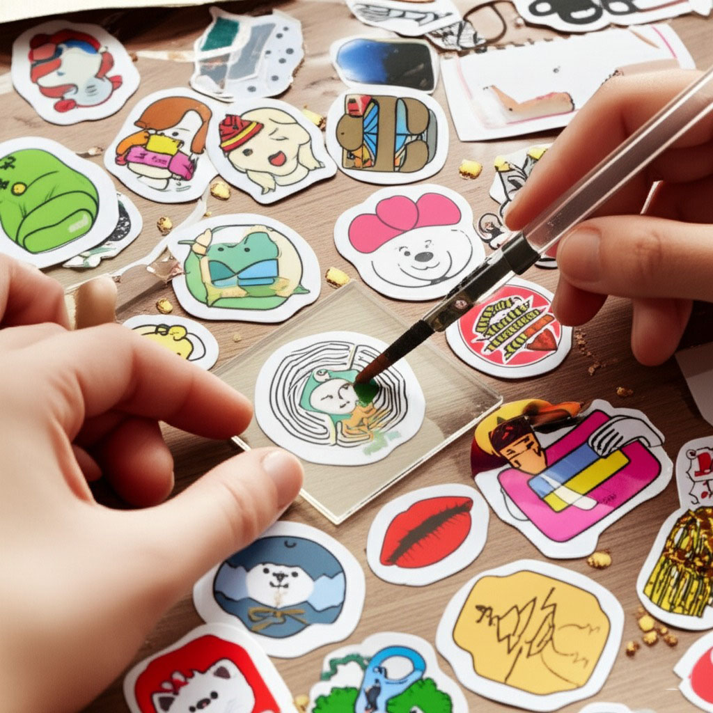 How to Use Stickers for Keychain Designs