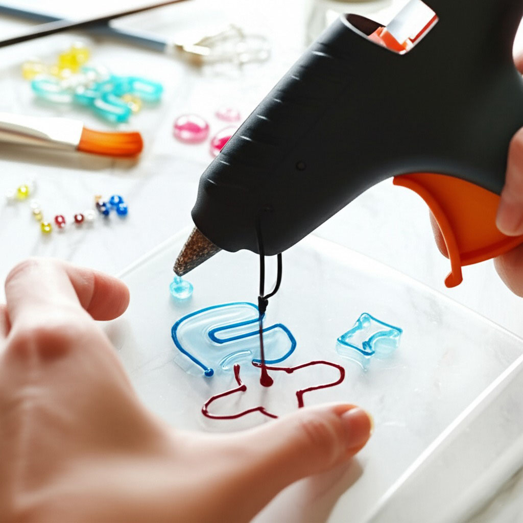 Creating Plastic Keychains with Hot Glue