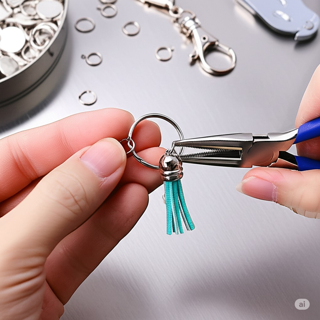 Attaching tassels or charms