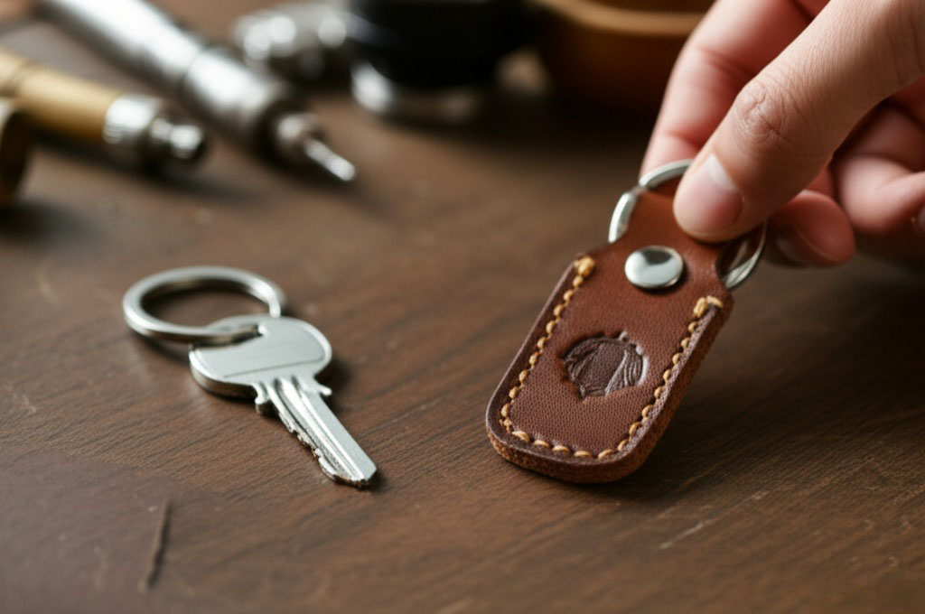 Metal vs leather keychains