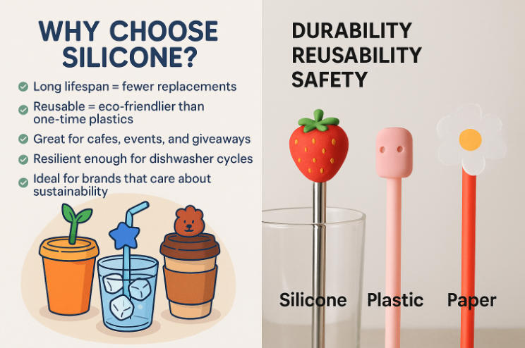 Why Choose Silicone for Your Straw Toppers Bulk Orders?