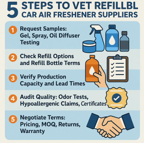 5 Steps to Vet Refillable Car Air Freshener Suppliers