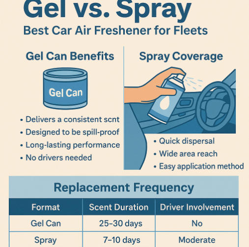 Gel vs. Spray: Best Car Air Freshener for Fleets