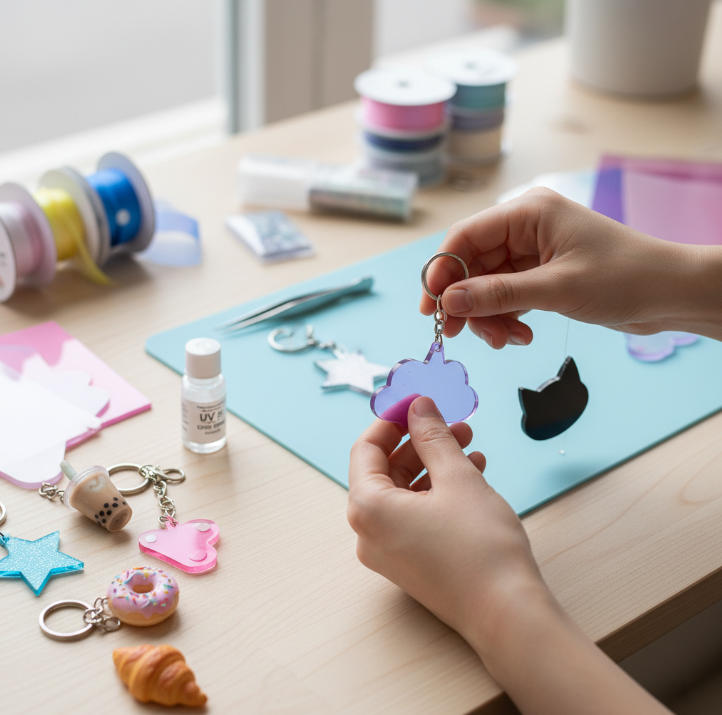 Acrylic — Lightweight and Perfect for Custom Shape Keychains