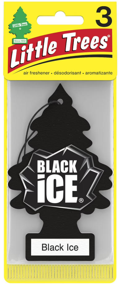 Little Trees Black Ice Car Air Freshener – 3-Pack