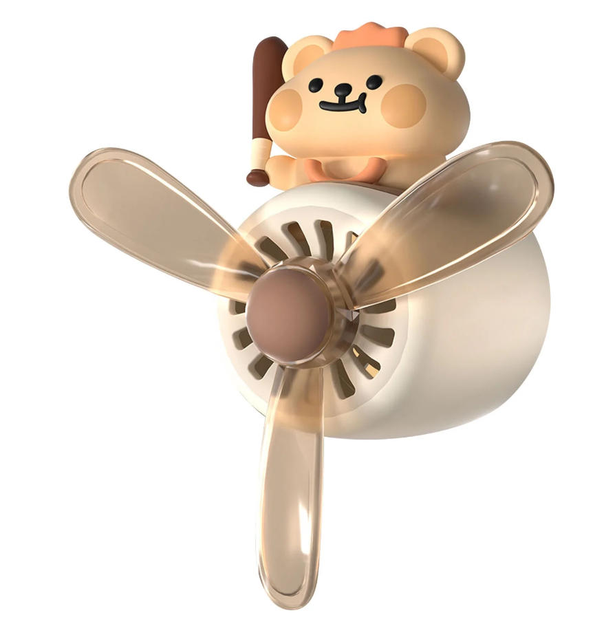 Cartoon Bear Propeller Car Air Freshener – Floral Scent